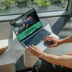 Free MacBook Pro with Female Professional (Mockuuups Studio)